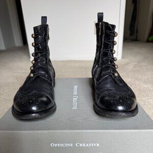 Officine Creative Lexikon/131 Black Booties, Size 37 EU